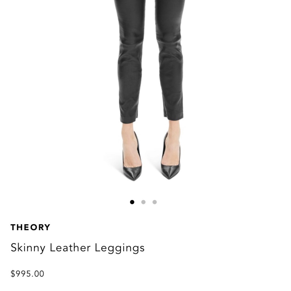 Women’s Black Theory Leather Pants